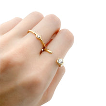 Load image into Gallery viewer, 0.25 Ct Diamond Open Bezel Ring