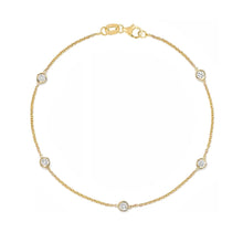 Load image into Gallery viewer, Diamond Station Bezel Set Bracelet