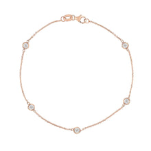 Load image into Gallery viewer, Diamond Station Bezel Set Bracelet