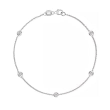 Load image into Gallery viewer, Diamond Station Bezel Set Bracelet