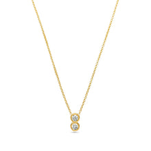 Load image into Gallery viewer, Braille Initial "B" Diamond Necklace