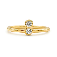 Load image into Gallery viewer, Braille Initial "B" Diamond Ring