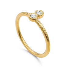 Load image into Gallery viewer, Braille Initial "B" Diamond Ring