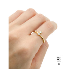 Load image into Gallery viewer, Braille Initial "B" Diamond Ring