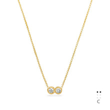Load image into Gallery viewer, Braille Initial "C" Diamond Necklace
