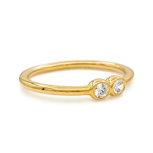 Load image into Gallery viewer, Braille Initial "C" Diamond Ring