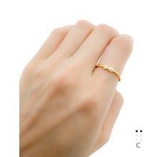 Load image into Gallery viewer, Braille Initial "C" Diamond Ring