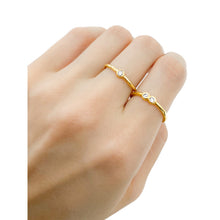 Load image into Gallery viewer, Braille Initial "C" Diamond Ring