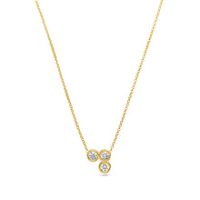 Load image into Gallery viewer, Braille Initial "D / H/ J" Diamond Necklace