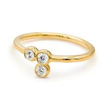 Load image into Gallery viewer, Braille Initial "D / H / J" Diamond Ring