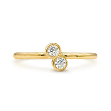 Load image into Gallery viewer, Braille Initial "E" Diamond Ring