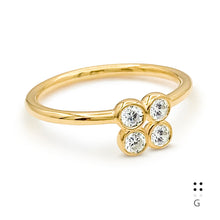 Load image into Gallery viewer, Braille Initial "G" Diamond Ring