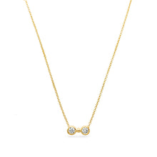 Load image into Gallery viewer, Braille Initial "K" Diamond Necklace