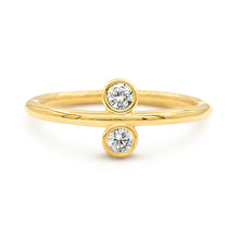Load image into Gallery viewer, Braille Initial "K" Diamond Ring