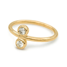 Load image into Gallery viewer, Braille Initial "K" Diamond Ring