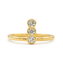 Load image into Gallery viewer, Braille Initial "L" Diamond Ring