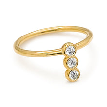 Load image into Gallery viewer, Braille Initial "L" Diamond Ring