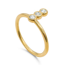 Load image into Gallery viewer, Braille Initial "L" Diamond Ring