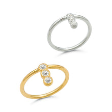 Load image into Gallery viewer, Braille Initial "L" Diamond Ring