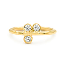 Load image into Gallery viewer, Braille Initial "M" Diamond Ring