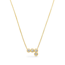 Load image into Gallery viewer, Braille Initial "P" Diamond Necklace