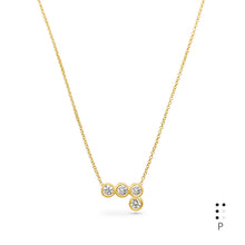 Load image into Gallery viewer, Braille Initial "P" Diamond Necklace