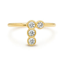 Load image into Gallery viewer, Braille Initial "P" Diamond Ring