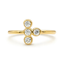 Load image into Gallery viewer, Braille Initial "R" Diamond Ring