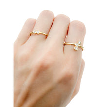 Load image into Gallery viewer, Braille Initial "S" Diamond Ring