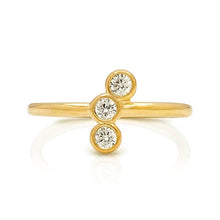 Load image into Gallery viewer, Braille Initial "S" Diamond Ring