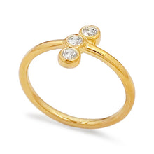 Load image into Gallery viewer, Braille Initial "S" Diamond Ring