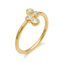 Load image into Gallery viewer, Braille Initial "T" Diamond Ring