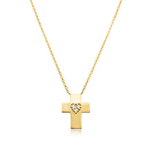 Load image into Gallery viewer, Cross Heart Diamond Necklace