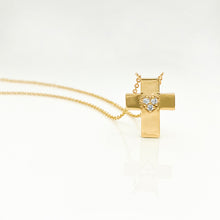 Load image into Gallery viewer, Cross Heart Diamond Necklace