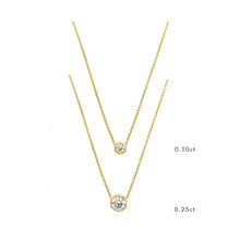 Load image into Gallery viewer, Essential Diamond Bezel Necklace (Braille "A" Initial)