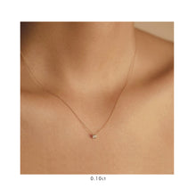 Load image into Gallery viewer, Essential Diamond Bezel Necklace (Braille "A" Initial)