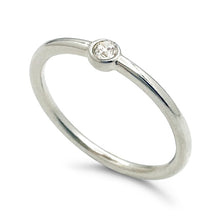 Load image into Gallery viewer, Essential Diamond Ring (Braille "A" Initial)