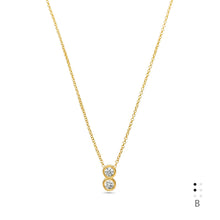 Load image into Gallery viewer, Braille Initial &quot;B&quot; Diamond Necklace
