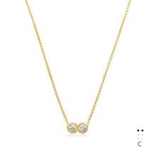 Load image into Gallery viewer, Braille Initial &quot;C&quot; Diamond Necklace
