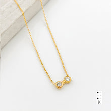 Load image into Gallery viewer, Braille Initial &quot;K&quot; Diamond Necklace
