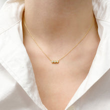 Load image into Gallery viewer, Braille Initial &quot;L&quot; Diamond Necklace
