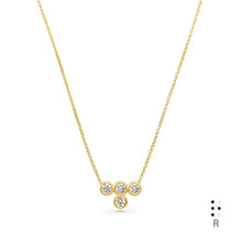 Load image into Gallery viewer, Braille Initial &quot;R&quot; Diamond Necklace
