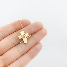 Load image into Gallery viewer, Cross Heart Diamond Necklace
