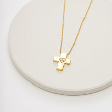 Load image into Gallery viewer, Cross Heart Diamond Necklace
