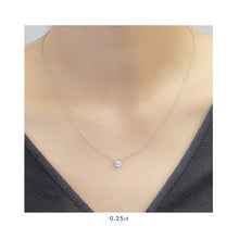 Load image into Gallery viewer, Essential Diamond Bezel Necklace (Braille &quot;A&quot; Initial)
